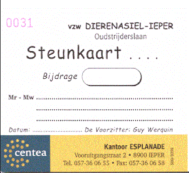 Steunkaart Dierenasiel Ieper